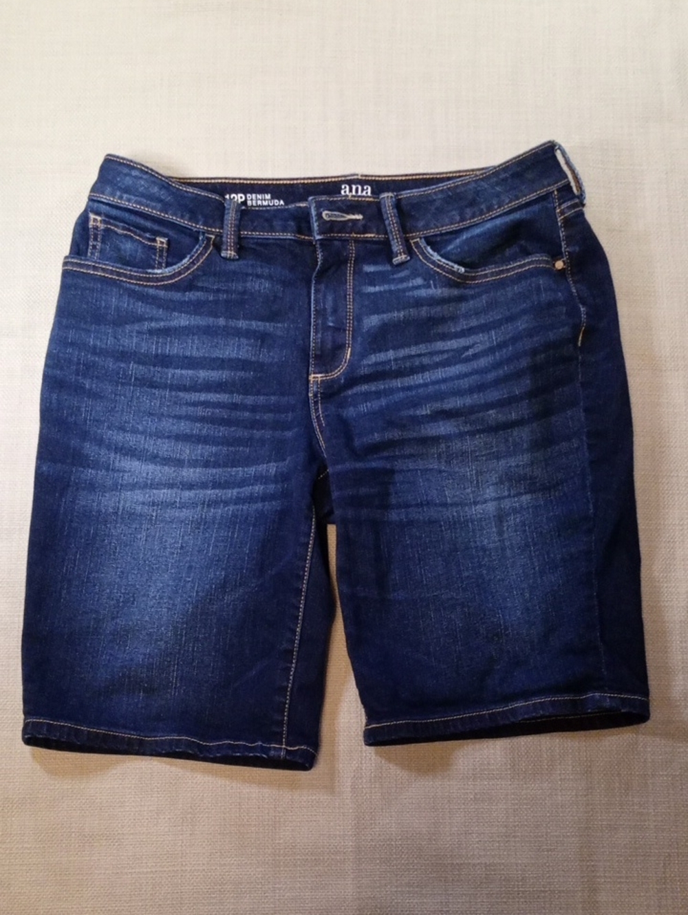 Women's Size 12P a.n.a Dark Indigo Denim Jean Shorts